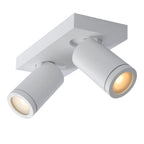 TAYLOR - Ceiling spot Bathroom - LED Dim to warm - GU10 - 2x5W 2200K/3000K - IP44 - White