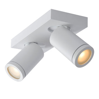 TAYLOR - Ceiling spot Bathroom - LED Dim to warm - GU10 - 2x5W 2200K/3000K - IP44 - White