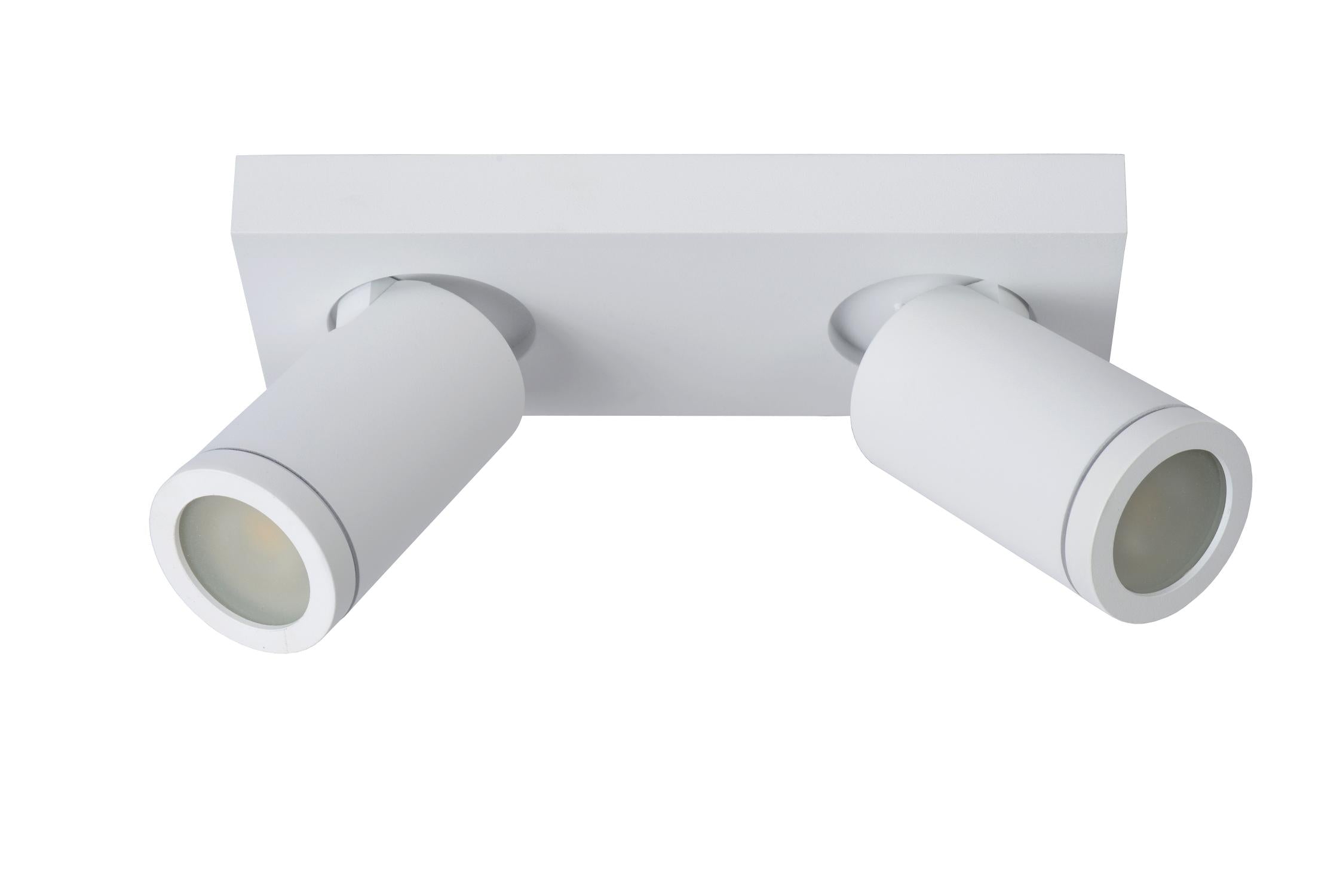 TAYLOR - Ceiling spot Bathroom - LED Dim to warm - GU10 - 2x5W 2200K/3000K - IP44 - White