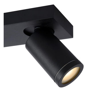 TAYLOR - Spot plafonnier Salle de bain - LED Dim to warm - GU10 - 3x5W 2200K/3000K - IP44 - Noir