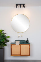 TAYLOR - Spot plafonnier Salle de bain - LED Dim to warm - GU10 - 3x5W 2200K/3000K - IP44 - Noir
