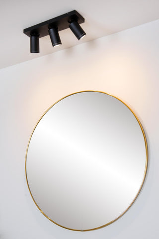 TAYLOR - Spot plafonnier Salle de bain - LED Dim to warm - GU10 - 3x5W 2200K/3000K - IP44 - Noir