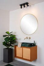 TAYLOR - Spot plafonnier Salle de bain - LED Dim to warm - GU10 - 3x5W 2200K/3000K - IP44 - Noir