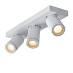 TAYLOR - Ceiling spot Bathroom - LED Dim to warm - GU10 - 3x5W 2200K/3000K - IP44 - White