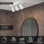 TAYLOR - Ceiling spot Bathroom - LED Dim to warm - GU10 - 3x5W 2200K/3000K - IP44 - White