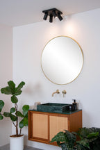 TAYLOR - Spot plafonnier Salle de bain - LED Dim to warm - GU10 - 4x5W 2200K/3000K - IP44 - Noir
