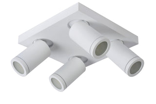 TAYLOR - Spot plafonnier Salle de bain - LED Dim to warm - GU10 - 4x5W 2200K/3000K - IP44 - Blanc