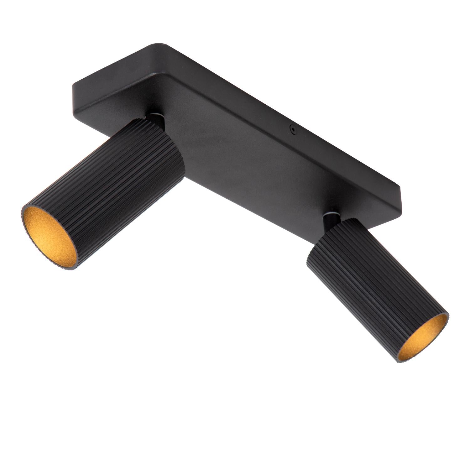 CLUBS - Spot plafonnier - 2xGU10 - Noir
