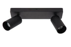 CLUBS - Spot plafonnier - 2xGU10 - Noir