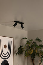 CLUBS - Spot plafonnier - 2xGU10 - Noir