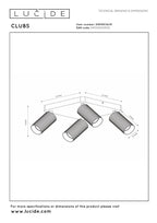 CLUBS - Spot plafonnier - 4xGU10 - Blanc