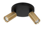RITMO - Plafondspot - Ø 15 cm - 2xGU10 (MR11) - Mat Goud / Messing