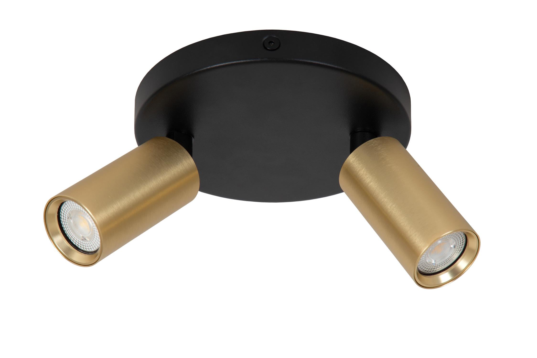 RITMO - Plafondspot - Ø 15 cm - 2xGU10 (MR11) - Mat Goud / Messing