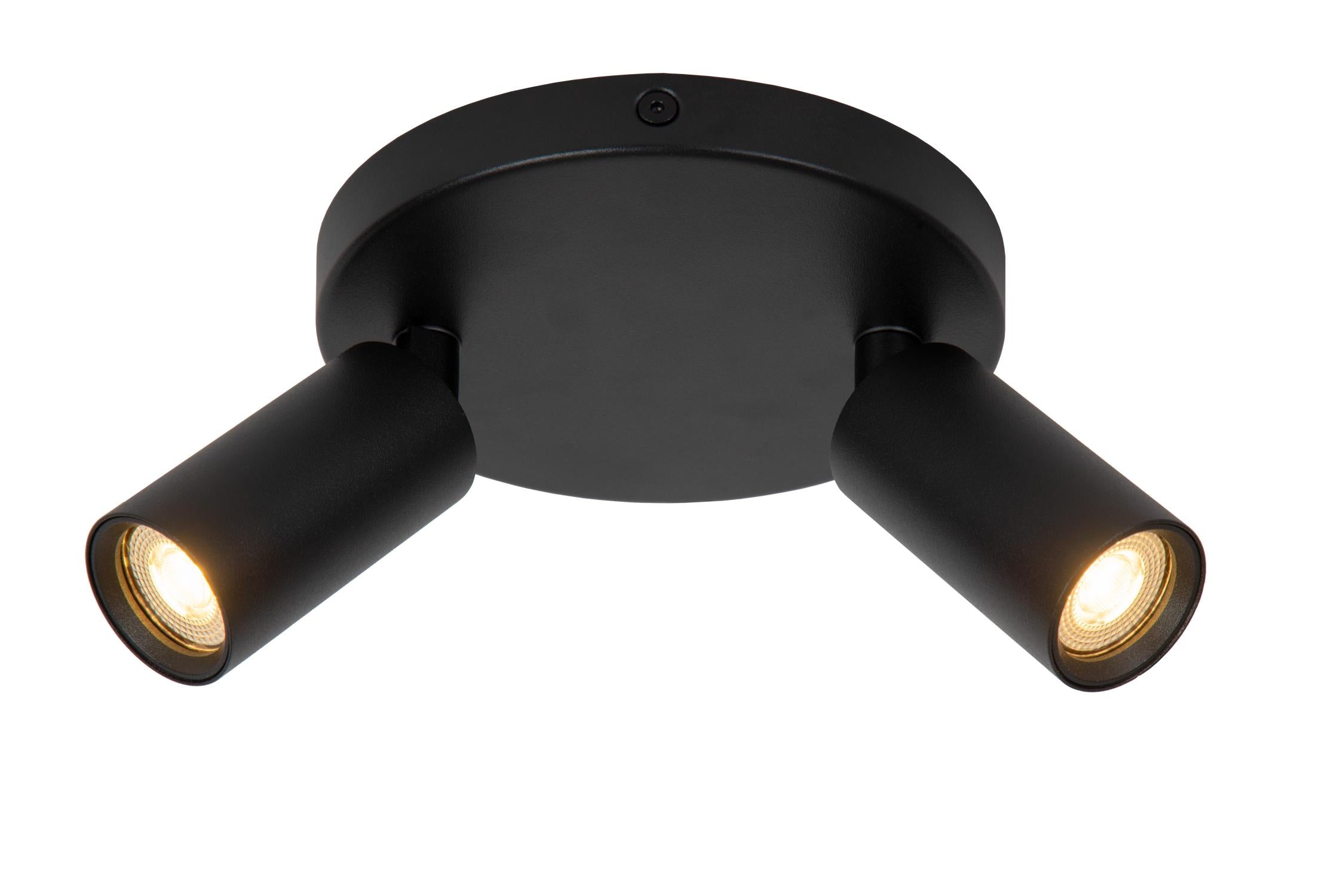 RITMO - Spot plafonnier - Ø 15 cm - 2xGU10 (MR11) - Noir
