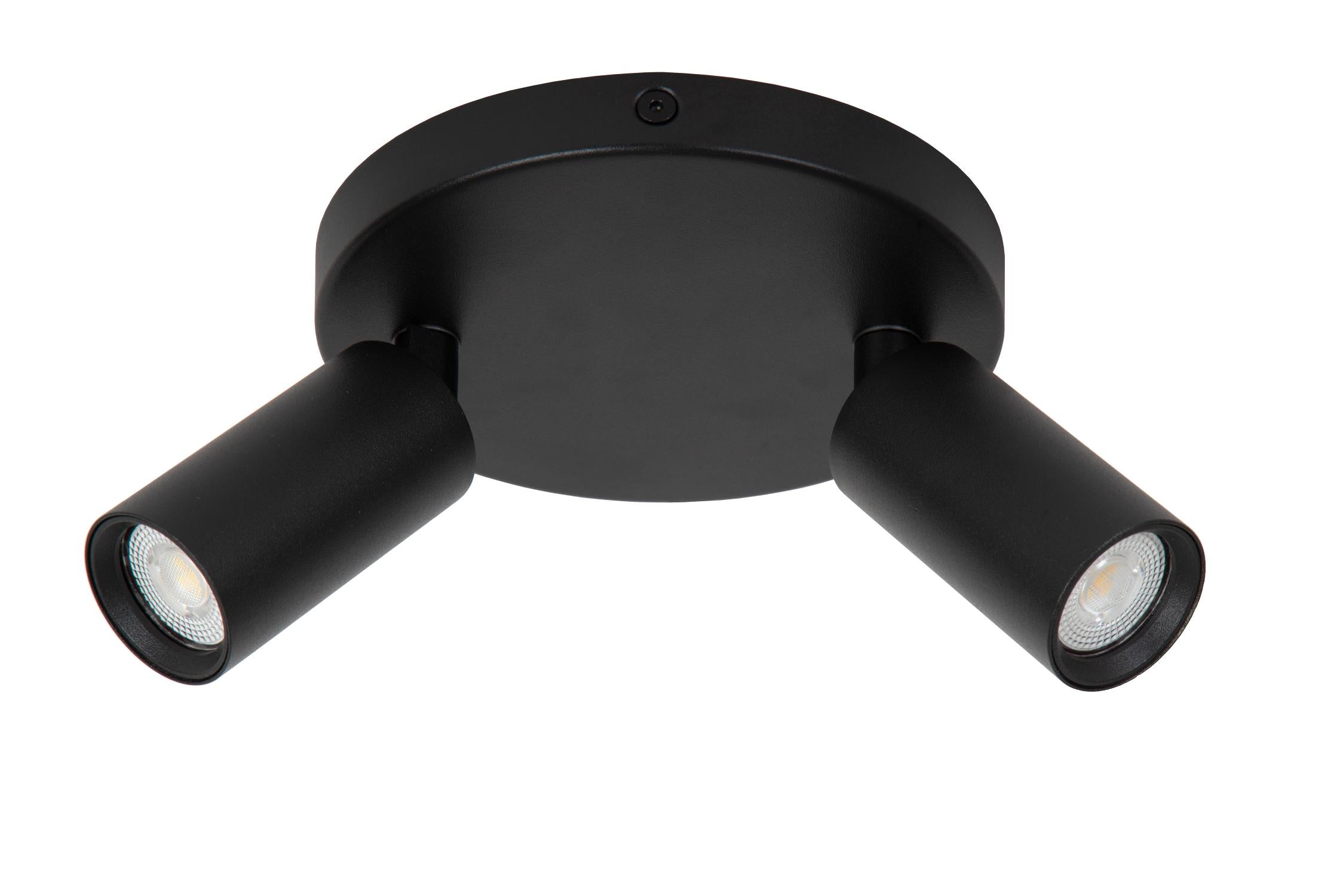 RITMO - Spot plafonnier - Ø 15 cm - 2xGU10 (MR11) - Noir