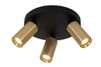 RITMO - Plafondspot - Ø 18 cm - 3xGU10 (MR11) - Mat Goud / Messing
