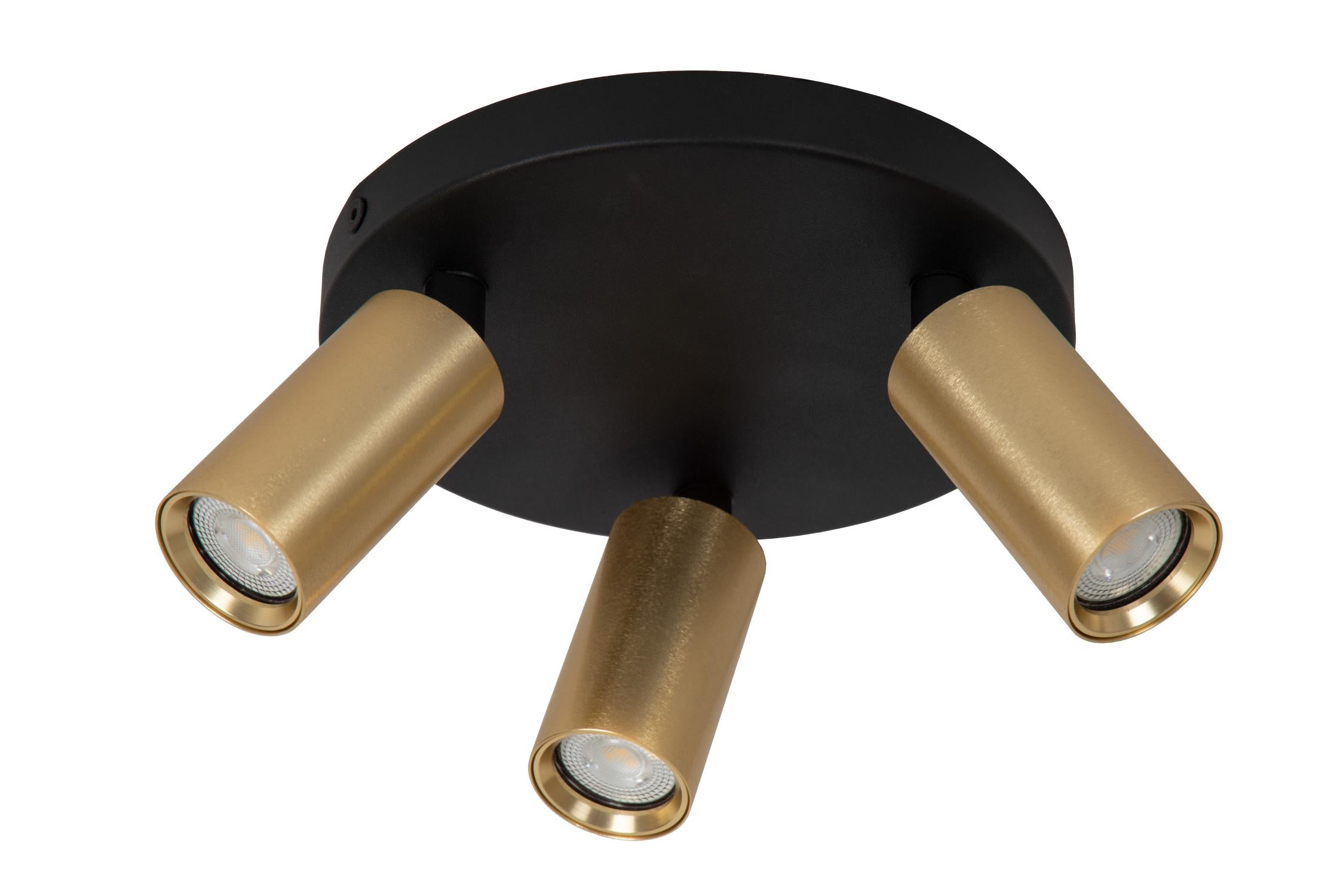 RITMO - Plafondspot - Ø 18 cm - 3xGU10 (MR11) - Mat Goud / Messing