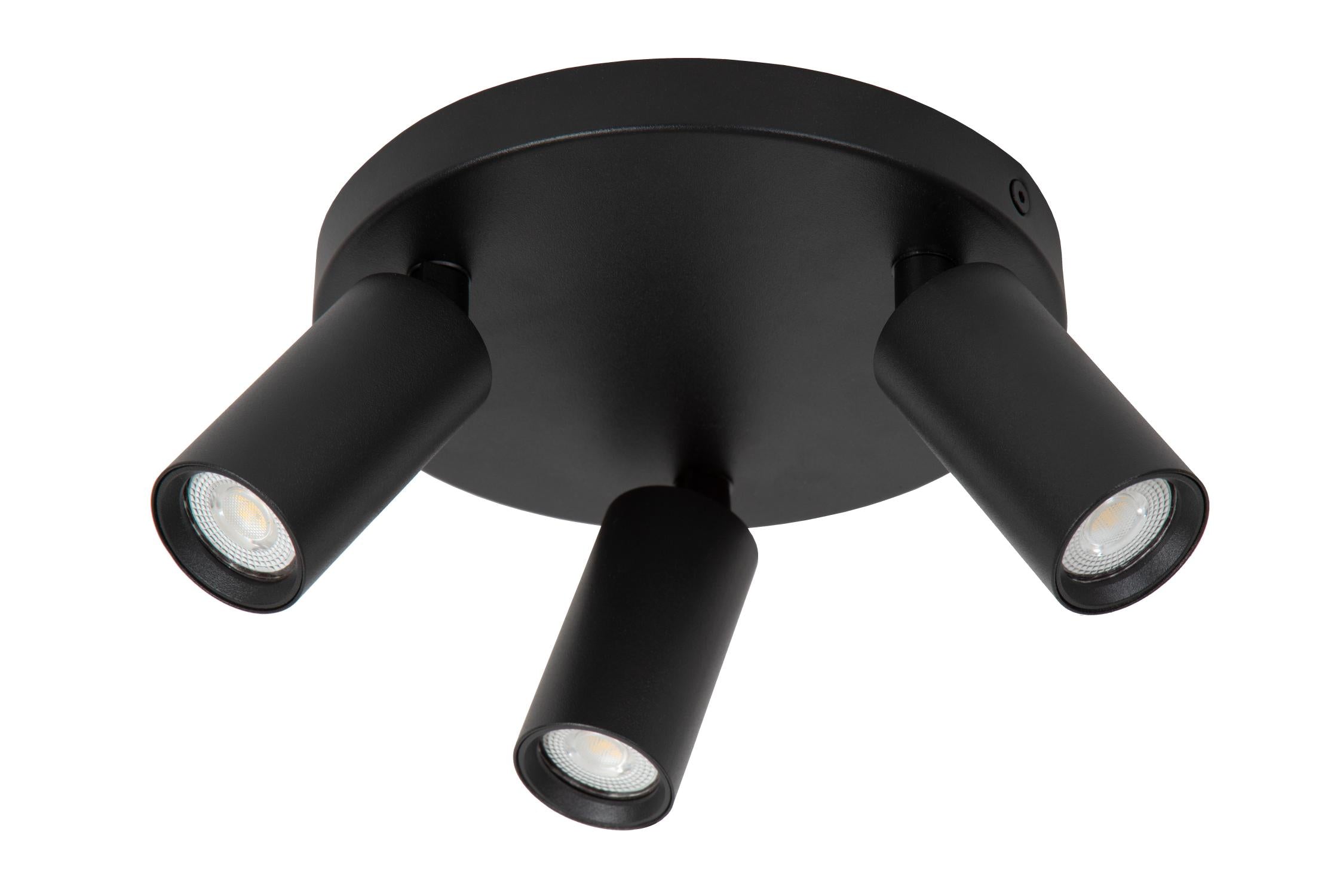RITMO - Plafondspot - Ø 18 cm - 3xGU10 (MR11) - Zwart