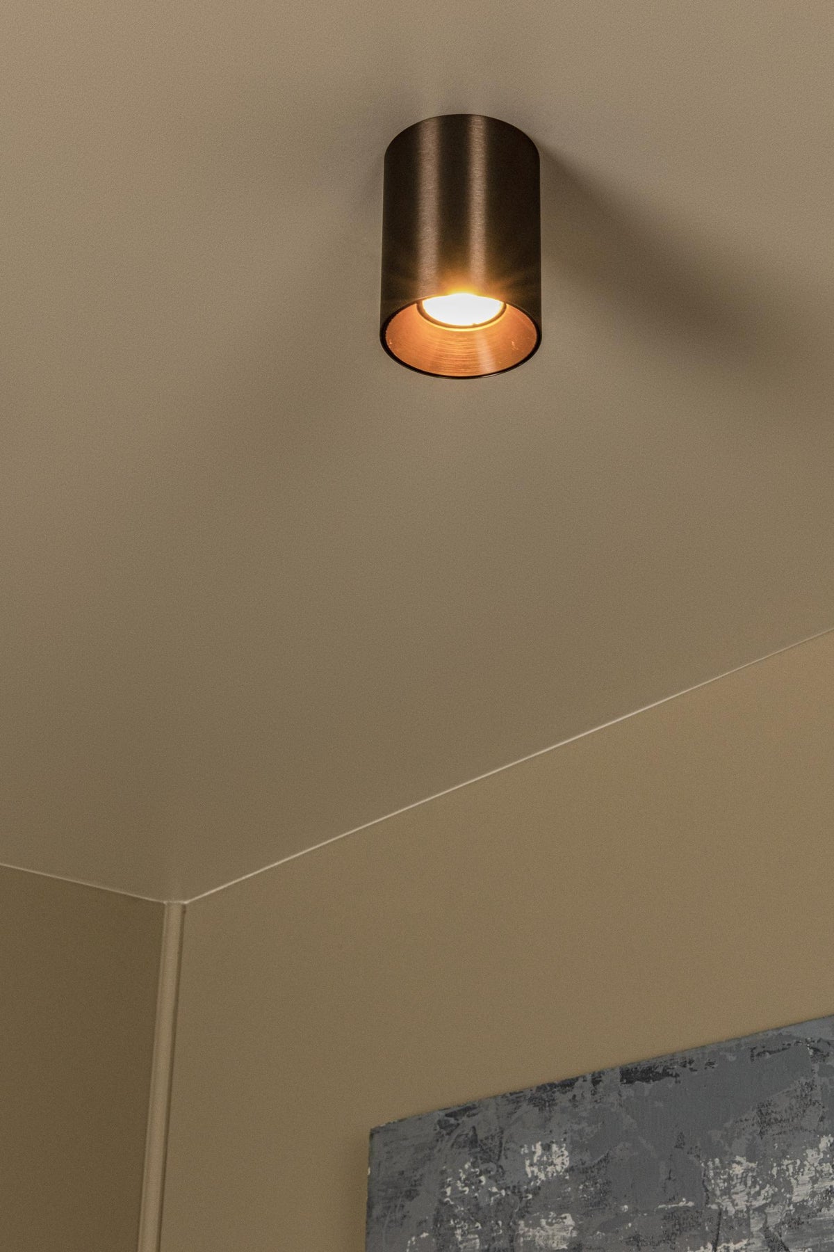 Lucide - GERTI - Plafondspot - Ø 8 cm - 1xGU10 (MR16) - Koffie - IP20