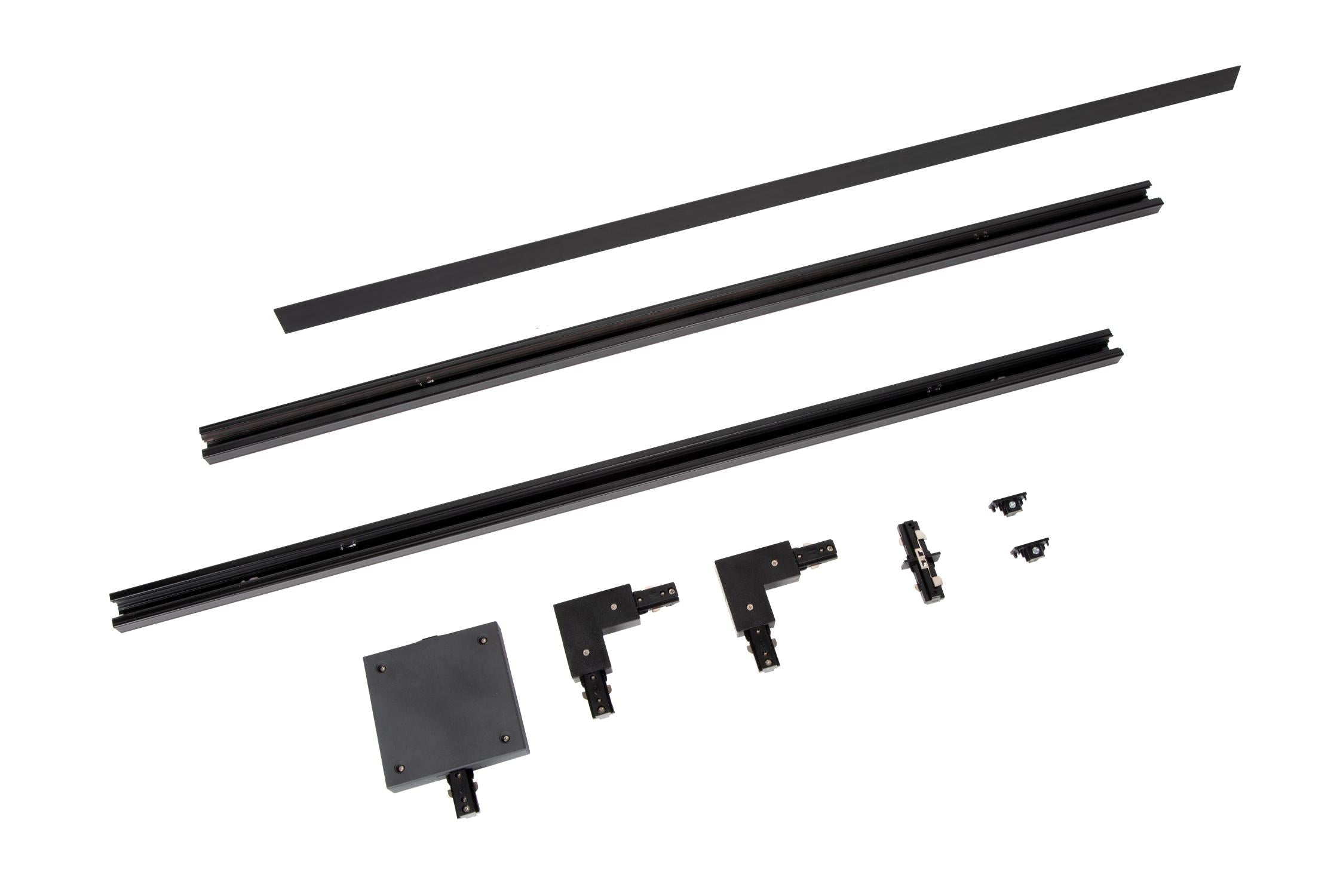 TRACK Starterset - 1-fase Railsysteem / Railverlichting - 2 meter - Zwart