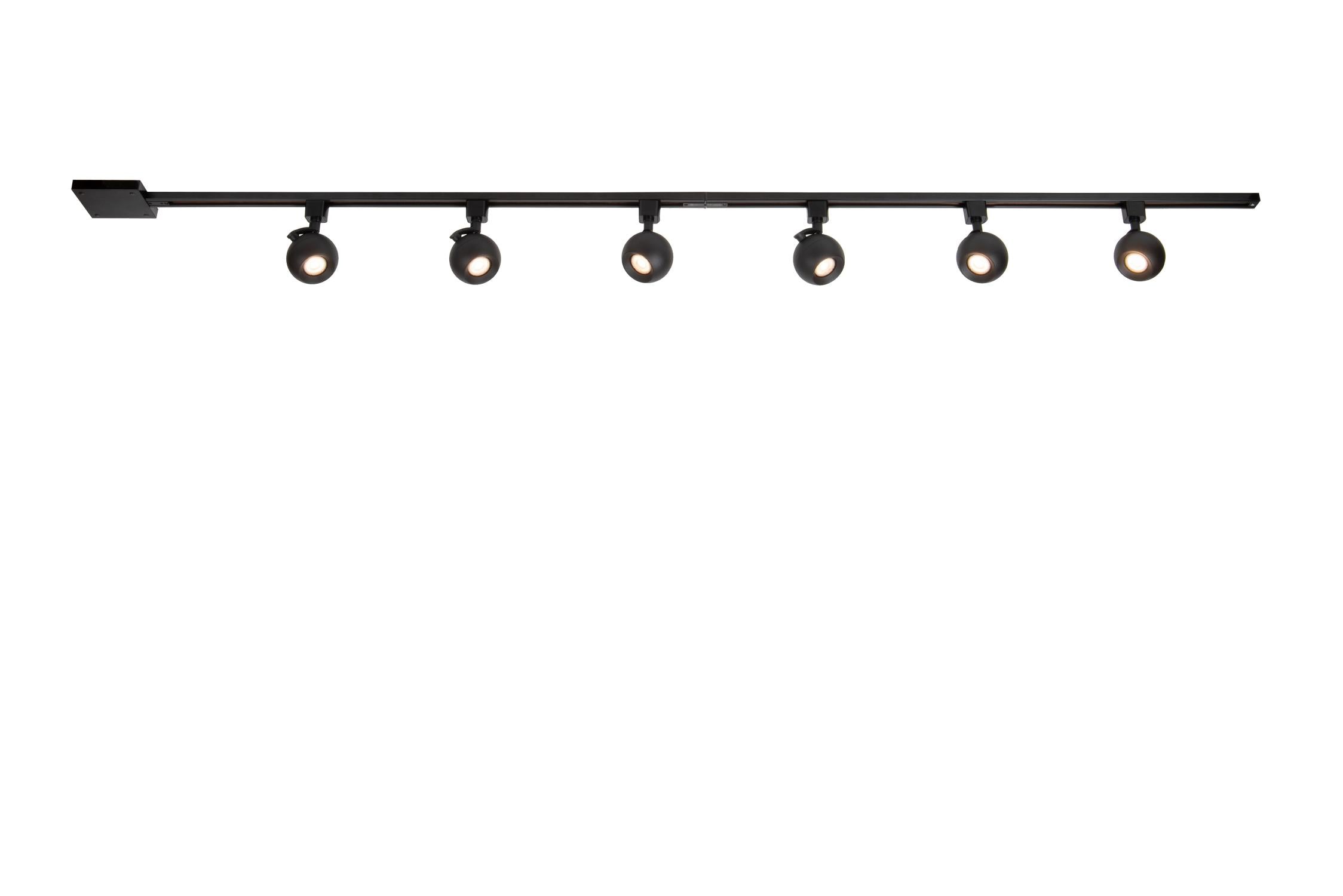 TRACK Starterset - 1-fase Railsysteem / Railverlichting - 2 meter - Zwart