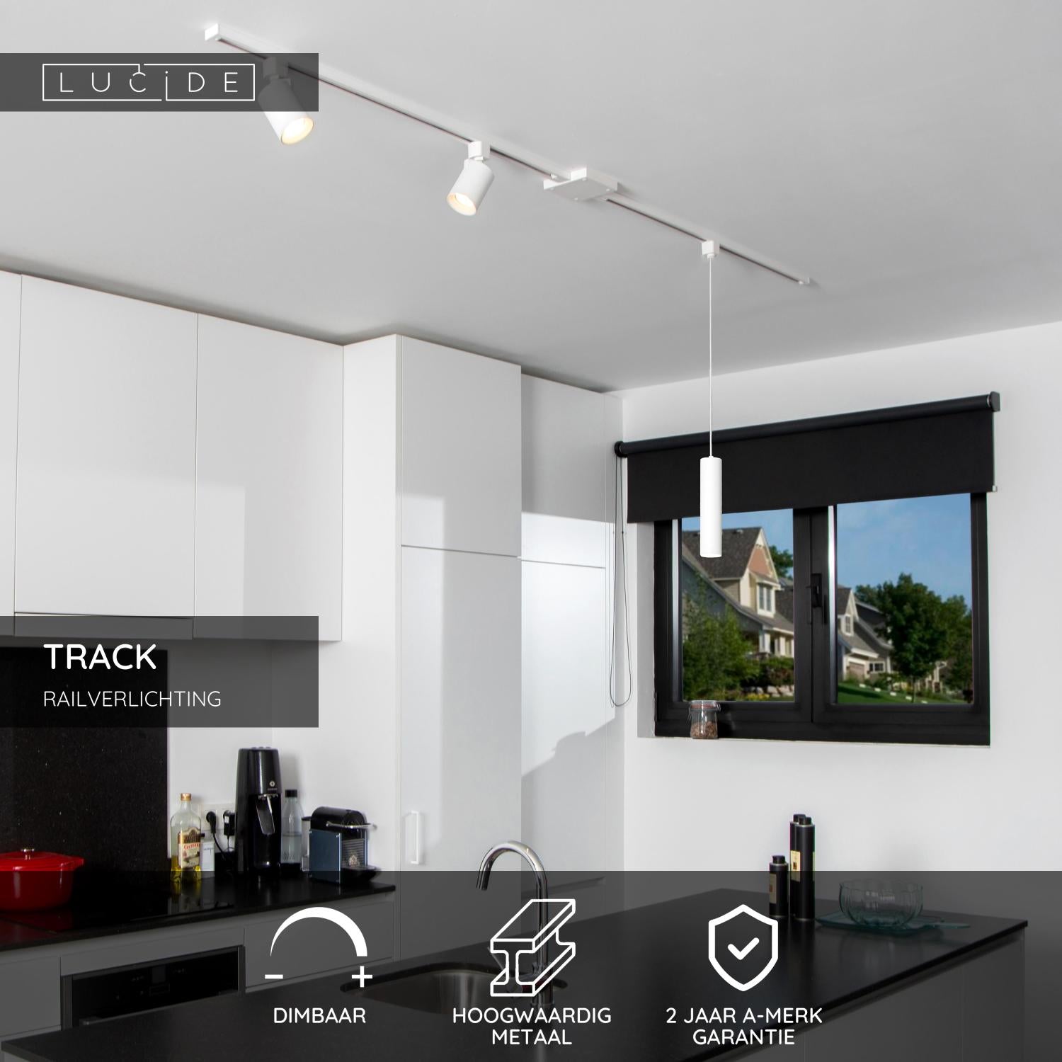 TRACK Starter kit - 1-phase Rail system / Track lighting - 2 metres - White