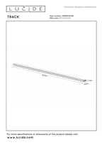 TRACK Surface-mounted rail - 1-phase Rail system / Track lighting - 1 metre- Black (Extension)