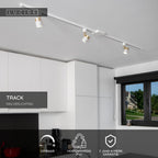 TRACK Startvoeding - 1-fase Railsysteem / Railverlichting - Enkel/Dubbel -Wit (Uitbreiding)