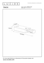TRACK Alimentation - Système de rail monophasé / Éclairage sur rail - Simple - Noir (Extension)