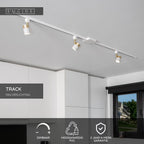 TRACK Power feed - 1-phase Rail system / Track lighting - Single - White (Extension)