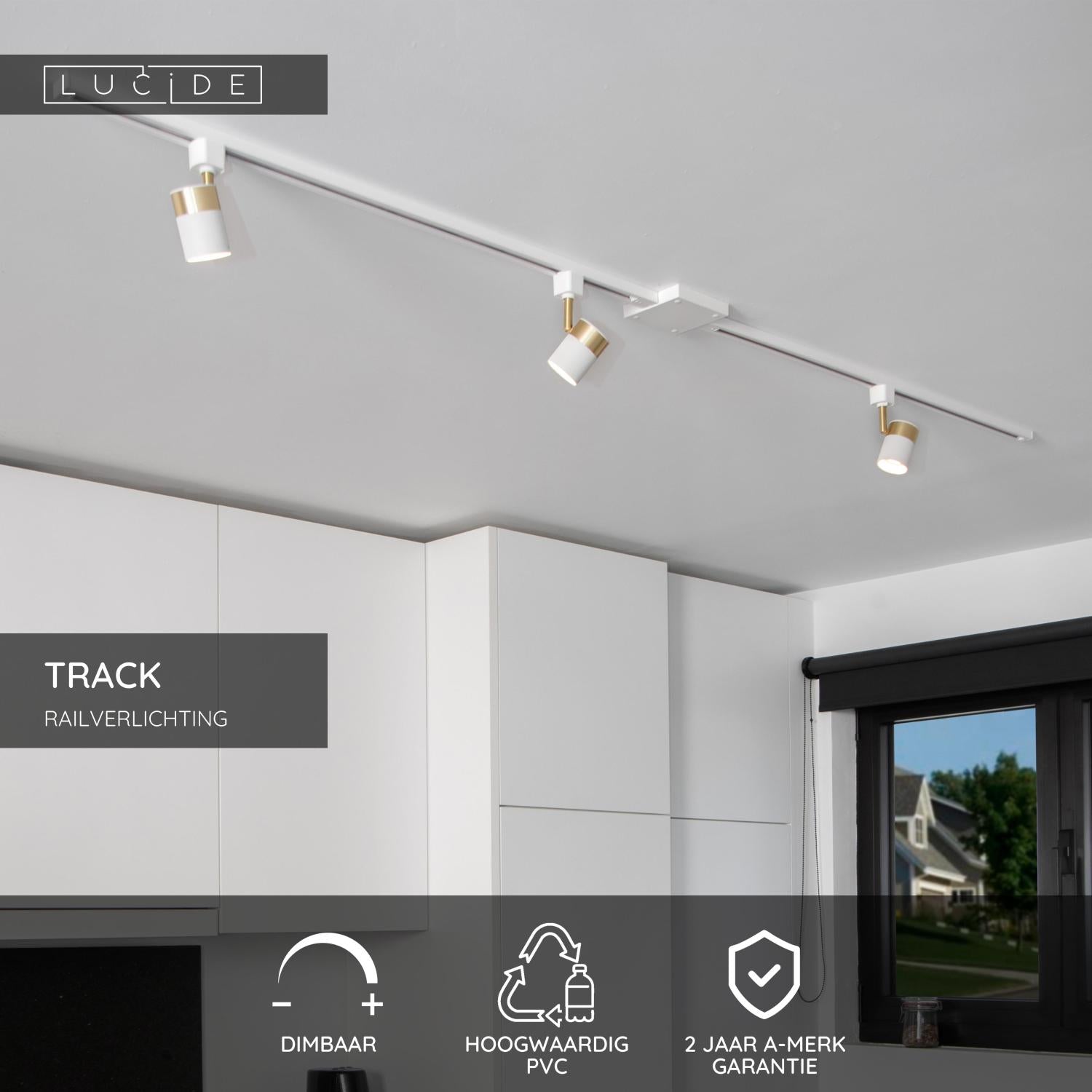 TRACK Startvoeding - 1-fase Railsysteem / Railverlichting - Enkel - Wit (Uitbreiding)