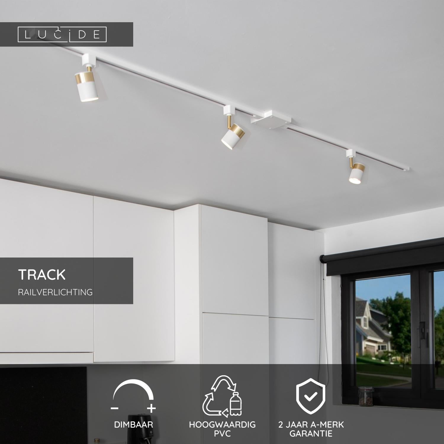 TRACK L-connector - 1-phase Rail system / Track lighting - Right - White (Extension)
