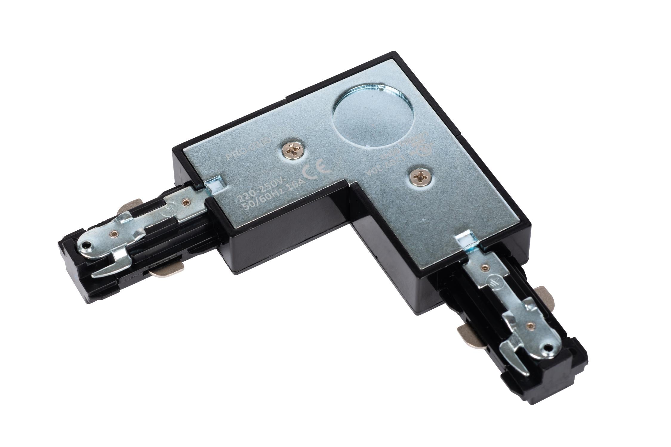 TRACK L-connector - 1-phase Rail system / Track lighting - Left - Black (Extension)