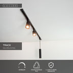 TRACK L-connector - 1-phase Rail system / Track lighting - Left - Black (Extension)