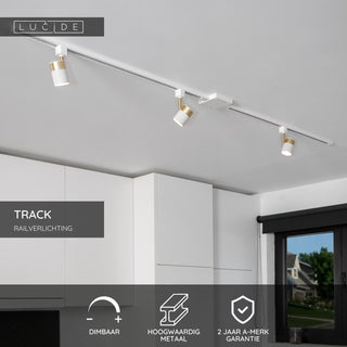 TRACK I-koppelstuk - 1-fase Railsysteem / Railverlichting - Wit (Uitbreiding)