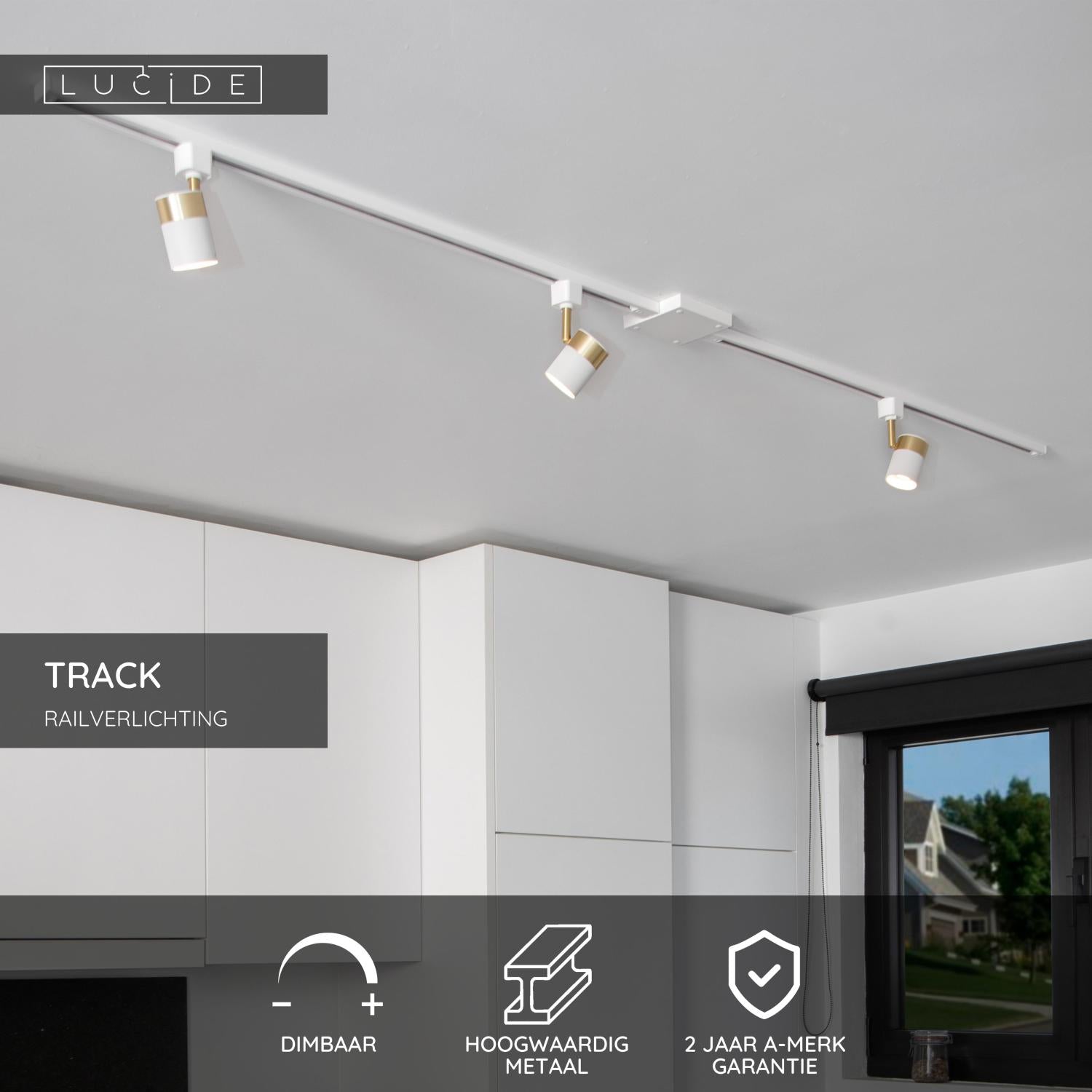 TRACK I-koppelstuk - 1-fase Railsysteem / Railverlichting - Wit (Uitbreiding)