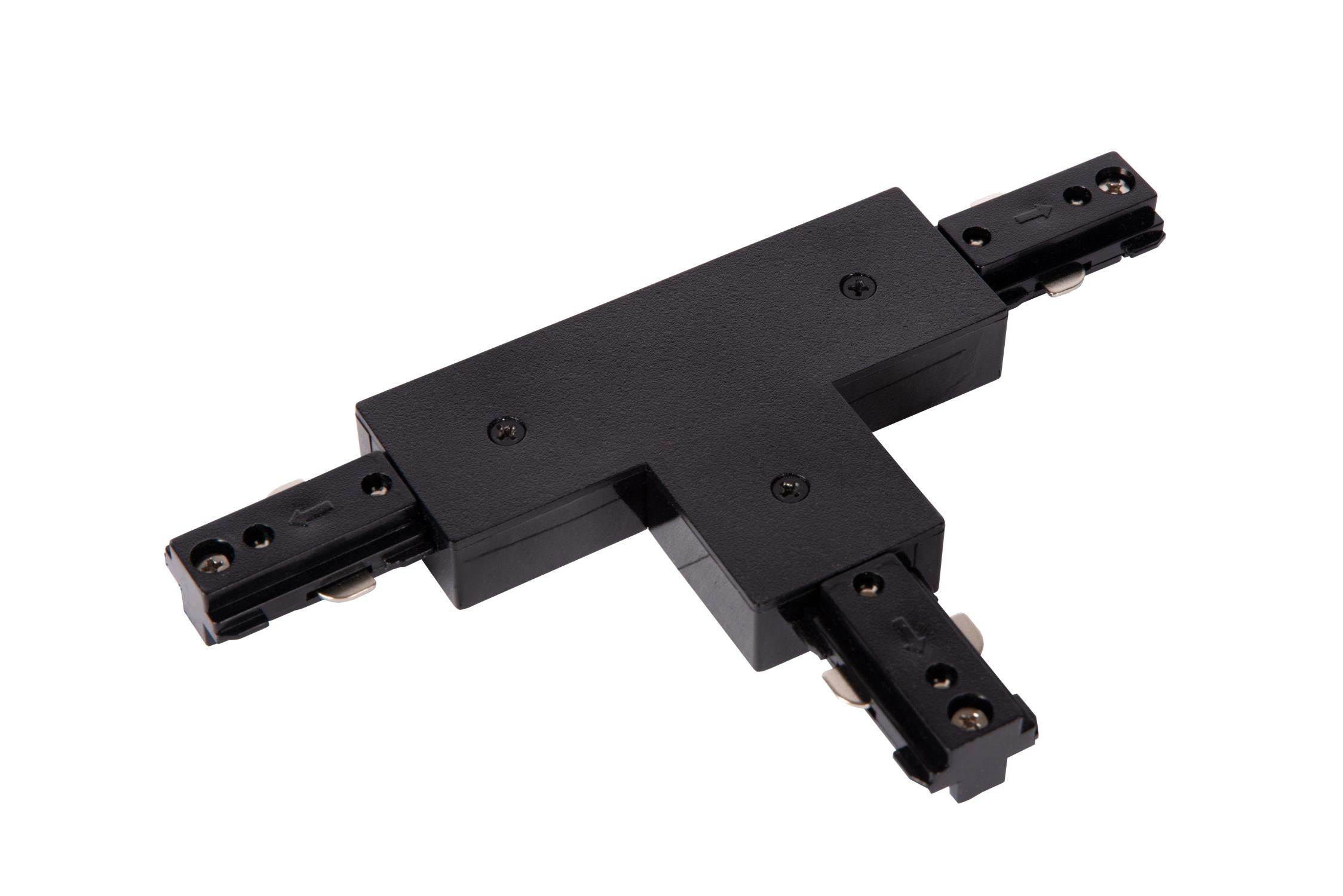 TRACK T-koppelstuk  B - 1-fase Railsysteem / Railverlichting - Zwart (Uitbreiding)