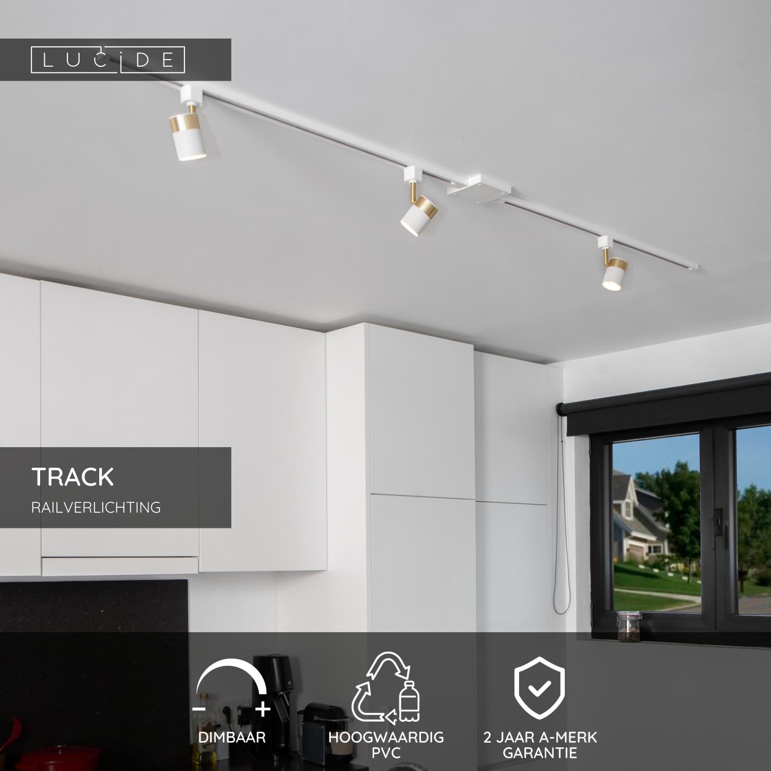 TRACK Cover plate- 1-phase Rail system / Track lighting - 2 metres - White (Extension)