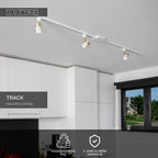 TRACK End cap - 1-phase Rail system / Track lighting - Set of 2 - White (Extension)