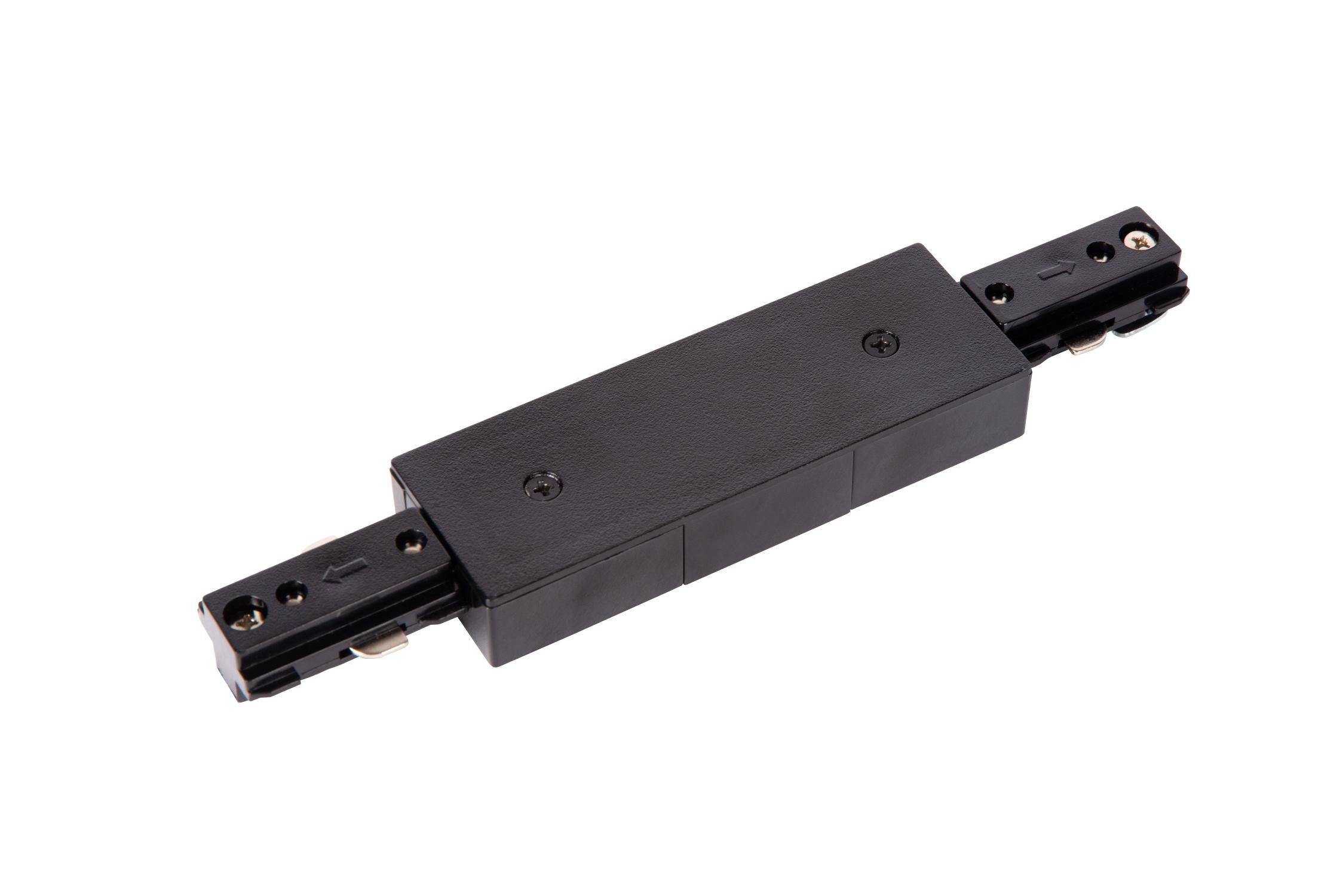 TRACK Power feed - 1-phase Rail system / Track lighting - Double - Black (Extension)