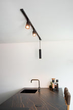 TRACK Power feed - 1-phase Rail system / Track lighting - Double - Black (Extension)