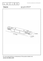 TRACK Power feed - 1-phase Rail system / Track lighting - Double - Black (Extension)