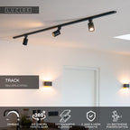 TRACK NIGEL Rail spot - 1-phase Rail system / Track lighting - 1xGU10 - Black (Extension)