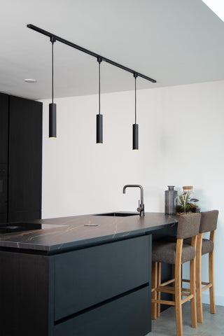 TRACK FLORIS Pendant light - 1-phase Rail system / Track lighting - 1xGU10 - Black (Extension)