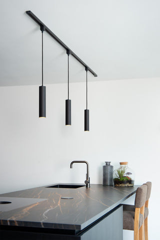 TRACK FLORIS Pendant light - 1-phase Rail system / Track lighting - 1xGU10 - Black (Extension)
