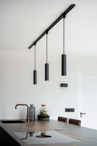 TRACK FLORIS Pendant light - 1-phase Rail system / Track lighting - 1xGU10 - Black (Extension)
