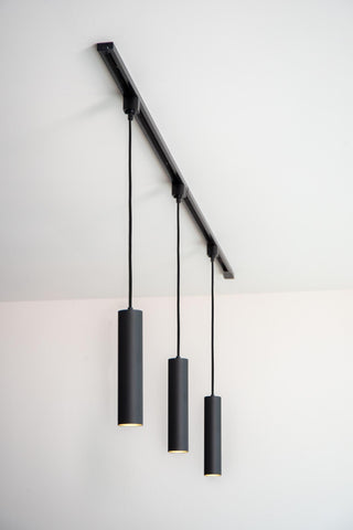 TRACK FLORIS Pendant light - 1-phase Rail system / Track lighting - 1xGU10 - Black (Extension)