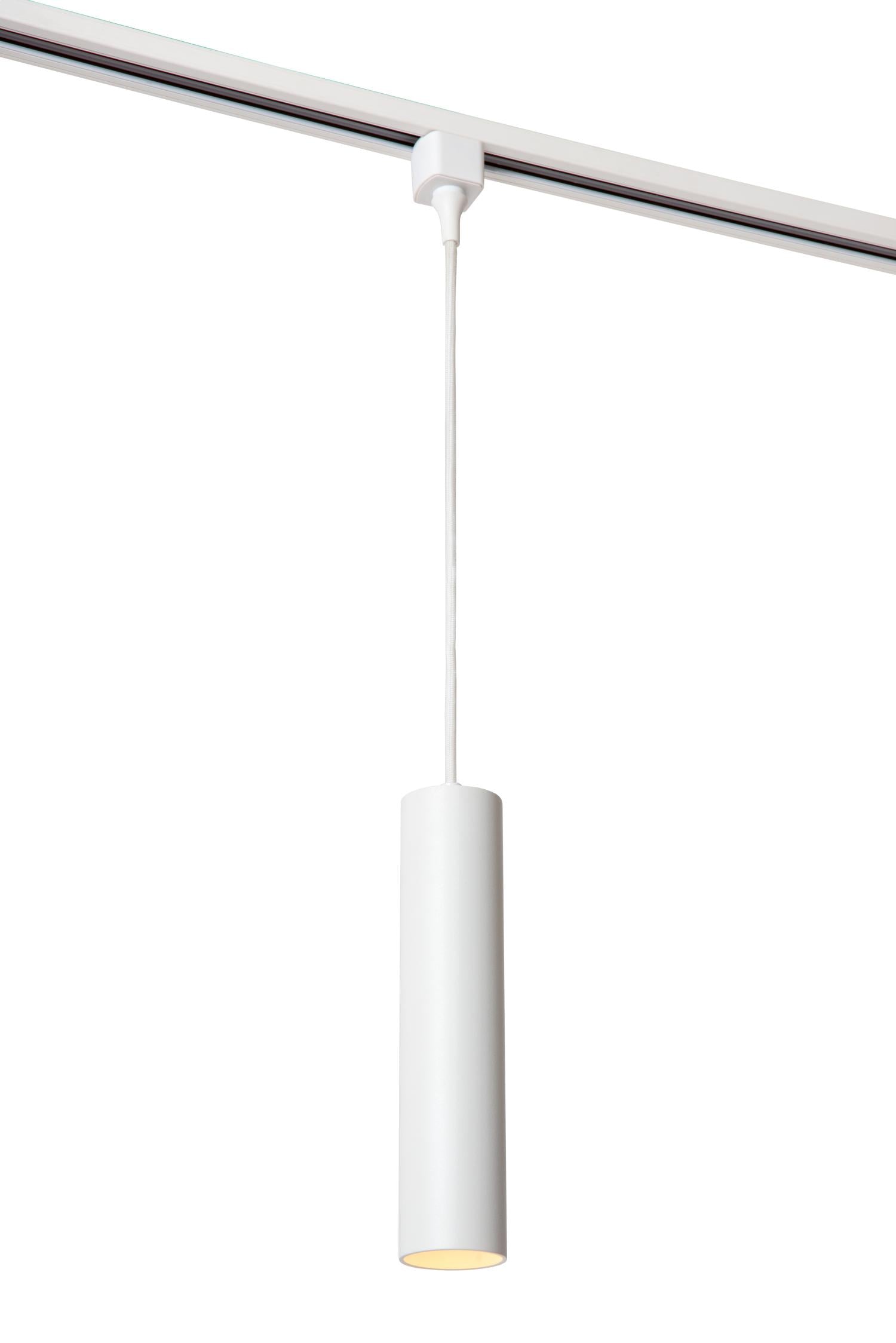 TRACK FLORIS Hanglamp - 1-fase Railsysteem / Railverlichting - 1xGU10 - Wit (Uitbreiding)