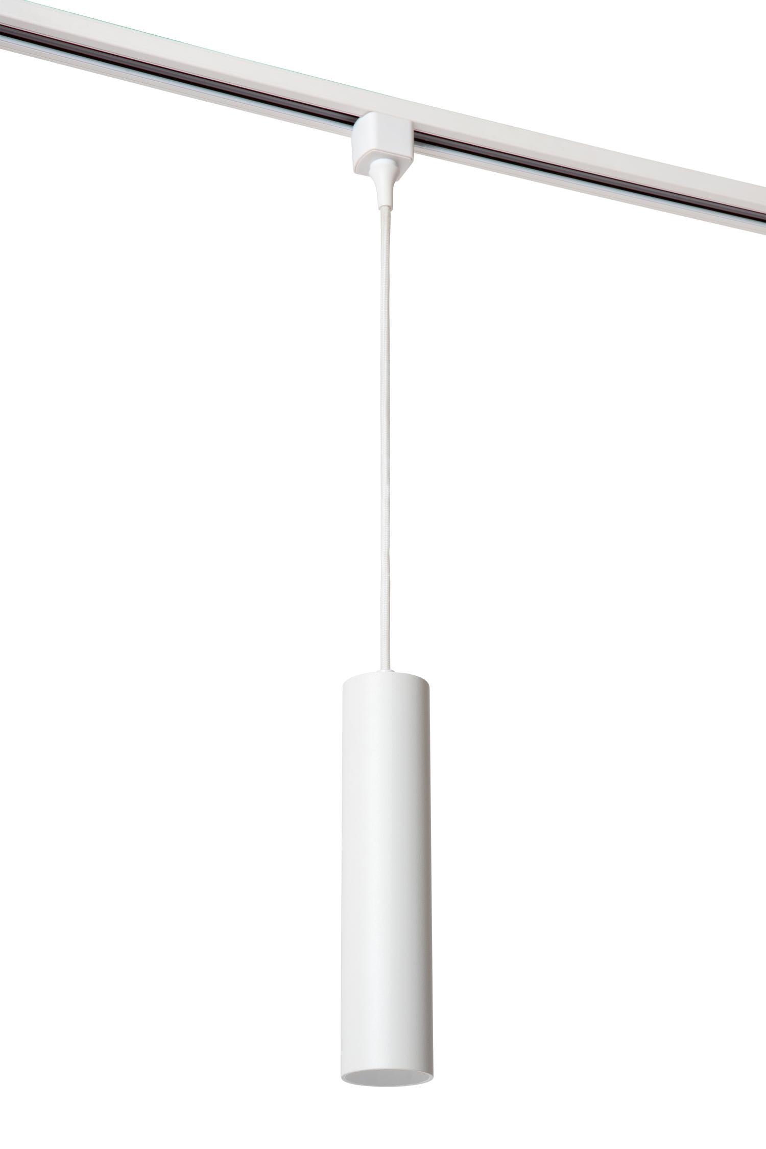 TRACK FLORIS Hanglamp - 1-fase Railsysteem / Railverlichting - 1xGU10 - Wit (Uitbreiding)