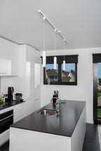 TRACK FLORIS Hanglamp - 1-fase Railsysteem / Railverlichting - 1xGU10 - Wit (Uitbreiding)